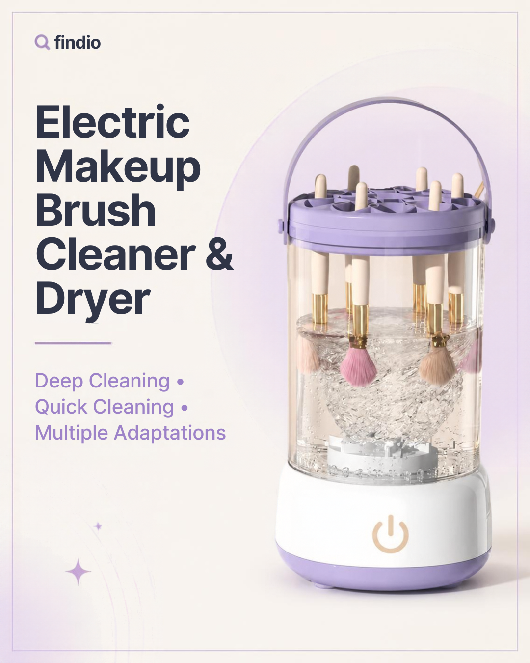 Automatic High-Speed Makeup Brush Cleaner and Dryer