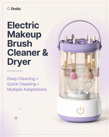 Automatic High-Speed Makeup Brush Cleaner and Dryer