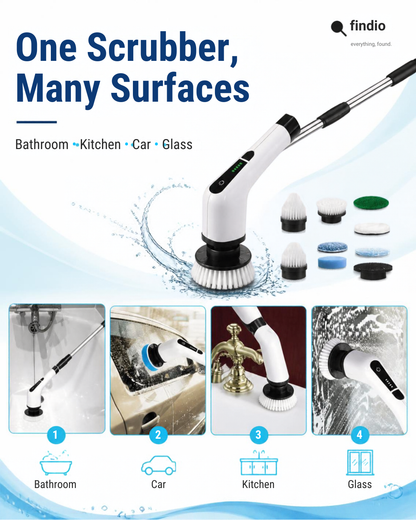 Rechargeable Cordless Electric Spin Scrubber Kit