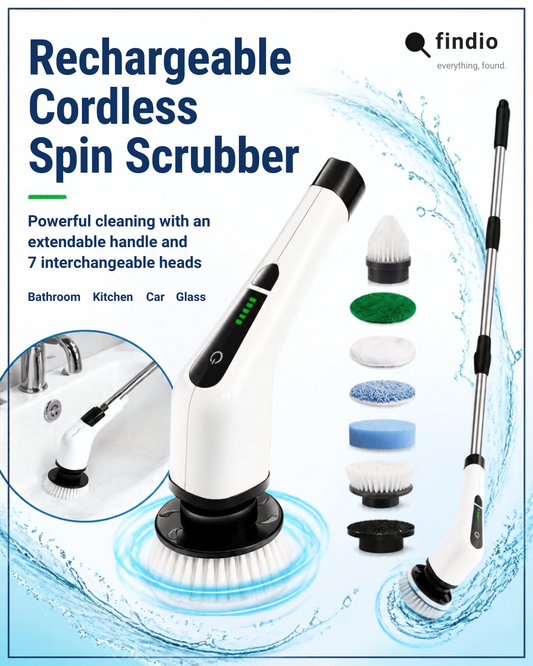 Rechargeable Cordless Electric Spin Scrubber Kit